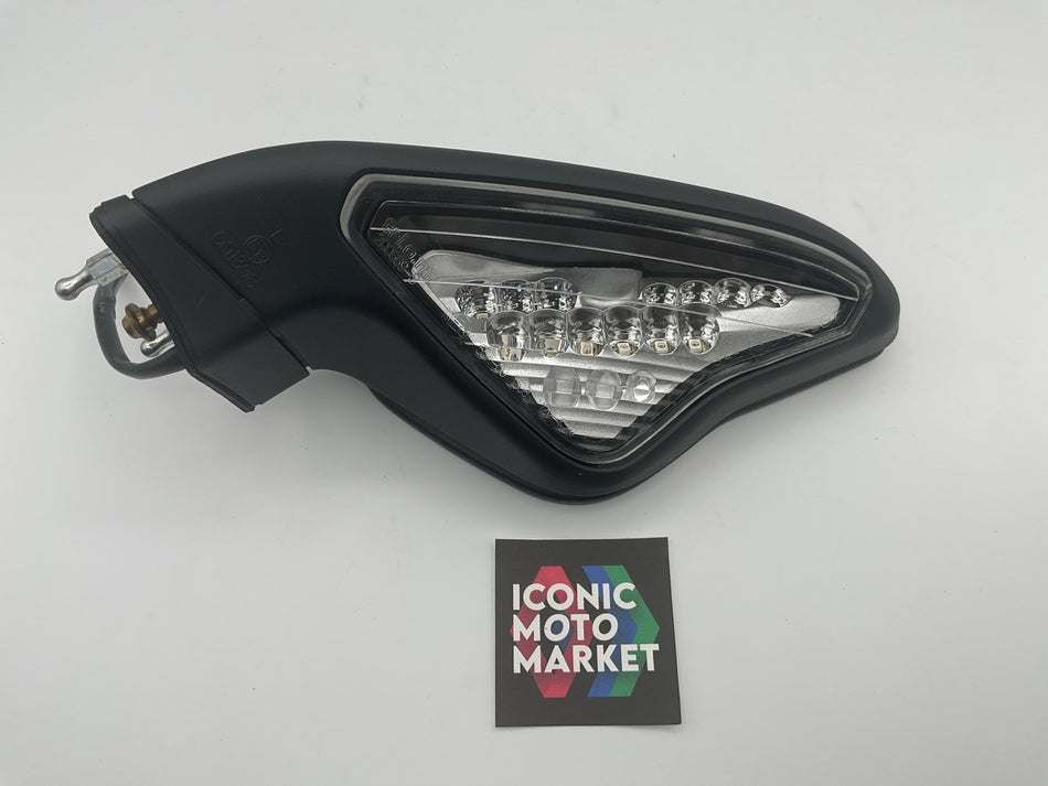 Ducati 1198, 1098, 848 - Left-Side Mirror w/ Integrated Turn Signal/Indicator. (OEM) #52320401A