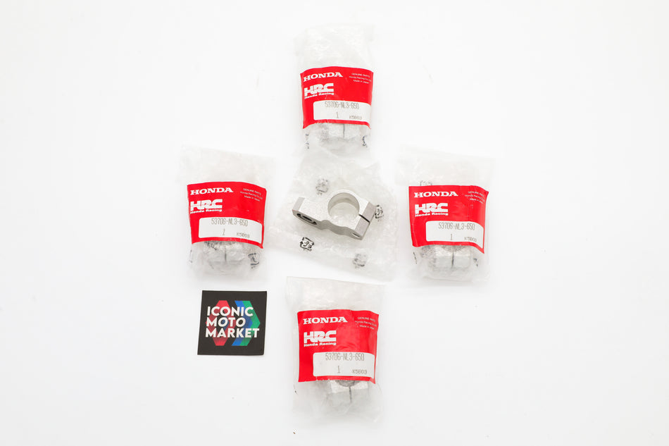 Honda HRC CBR600RR, RS250 - Steering Damper Brackets. NOS #53706-NL3-650