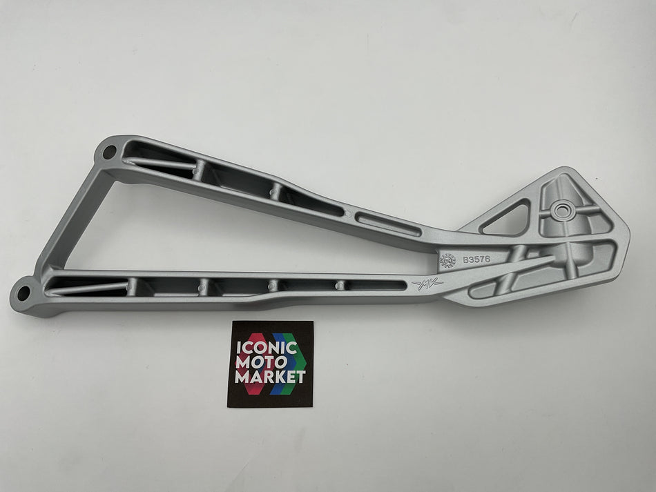 MV Agusta F4 1000S (2010-2012) F4 Frecce Tricolori (2011). Bracket for Footrest, Right-Side. New. (OEM) #80A0B3576