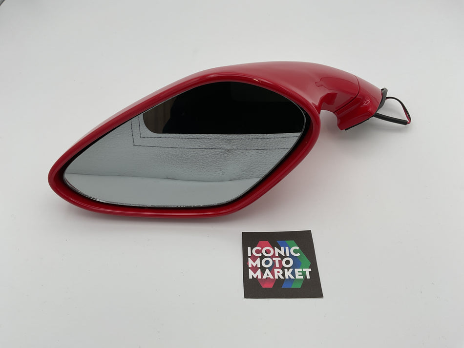 MV Agusta F4 R/RR (2013-2015) Mirror, Left-Hand w/ Indicator. Red. New. (OEM) #80A0B3759