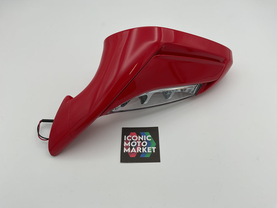 MV Agusta F4 R/RR (2013-2015) Mirror, Left-Hand w/ Indicator. Red. New. (OEM) #80A0B3759