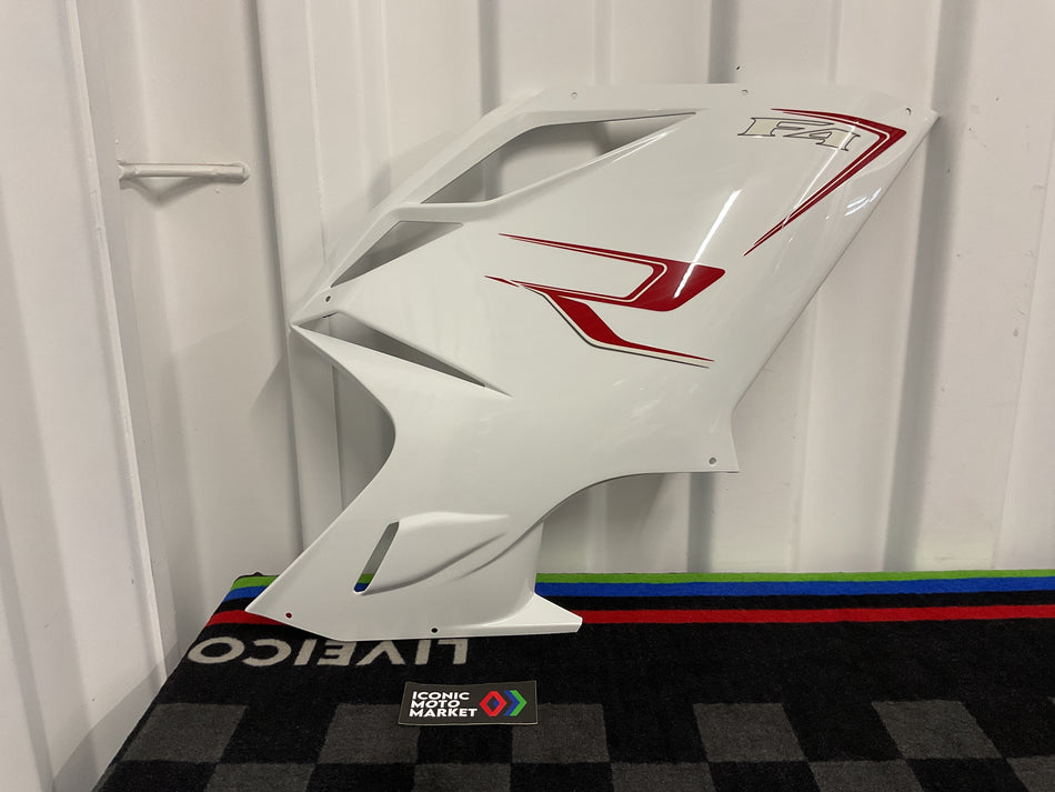 MV Agusta F4 R (2013-2015). Right-Side Fairing/Panel - White. New. (OEM)  #80A0B7908