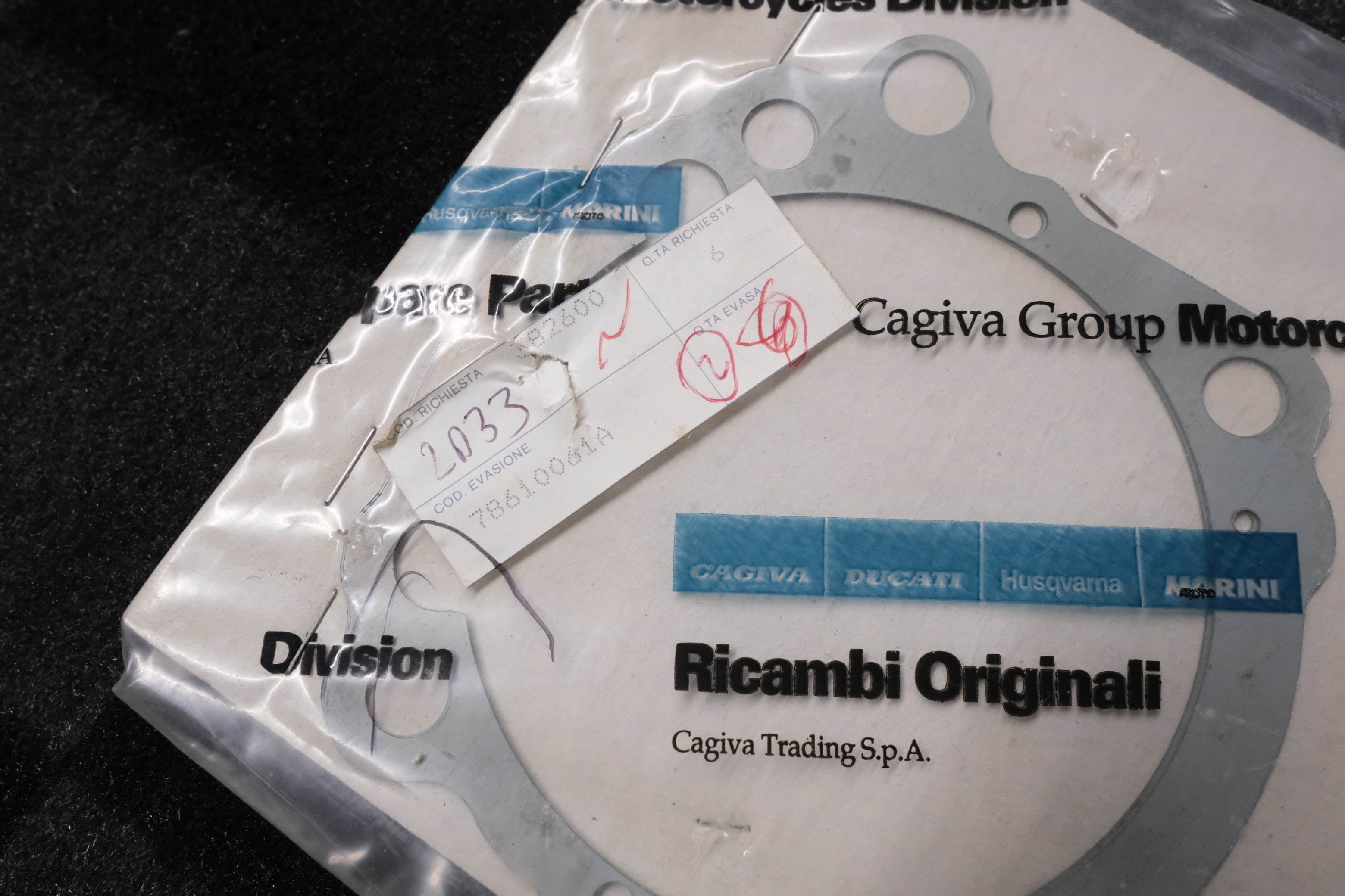 Ducati Front Cylinder Base Gasket #78610061A