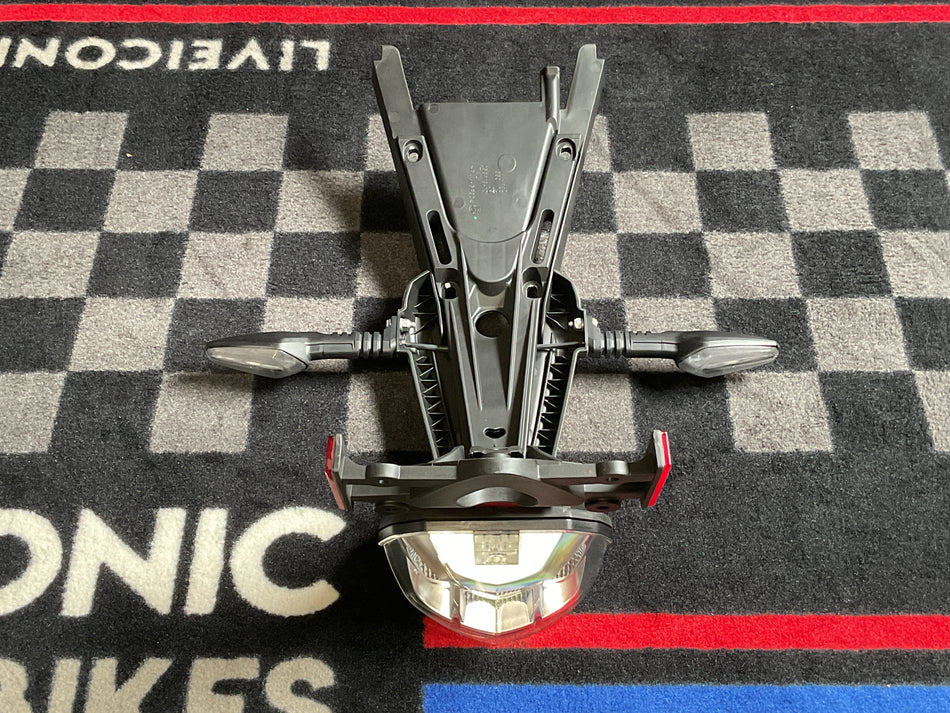 BMW R NineT (2014-2022) Tail Fender, License Plate Bracket w/ Tail Light & Rear Turn Signals. New. (OEM) #46628531172