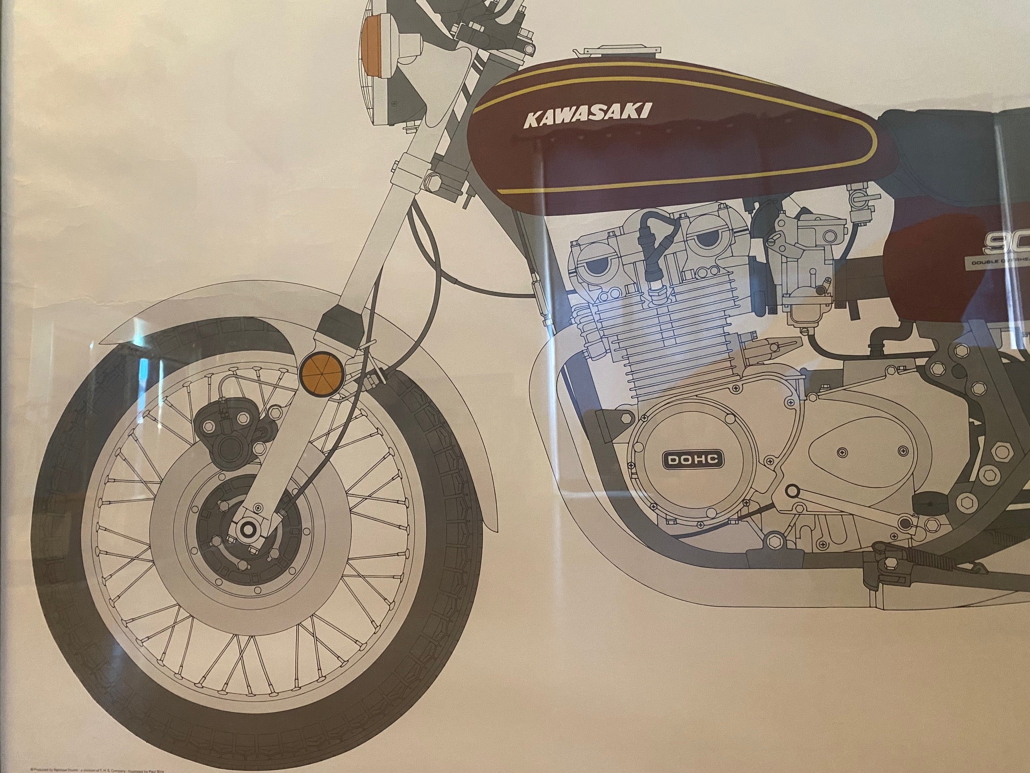 Kawasaki Z1 900 Concept Artwork Illustrated by Paul Bice – Iconic