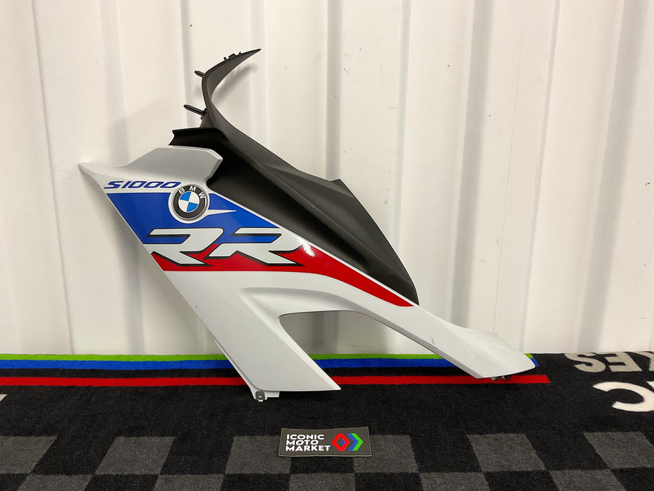 BMW S1000RR (2020). Front Mid-Fairing and Upper Panel, Left-Side. (OEM) #46638569787