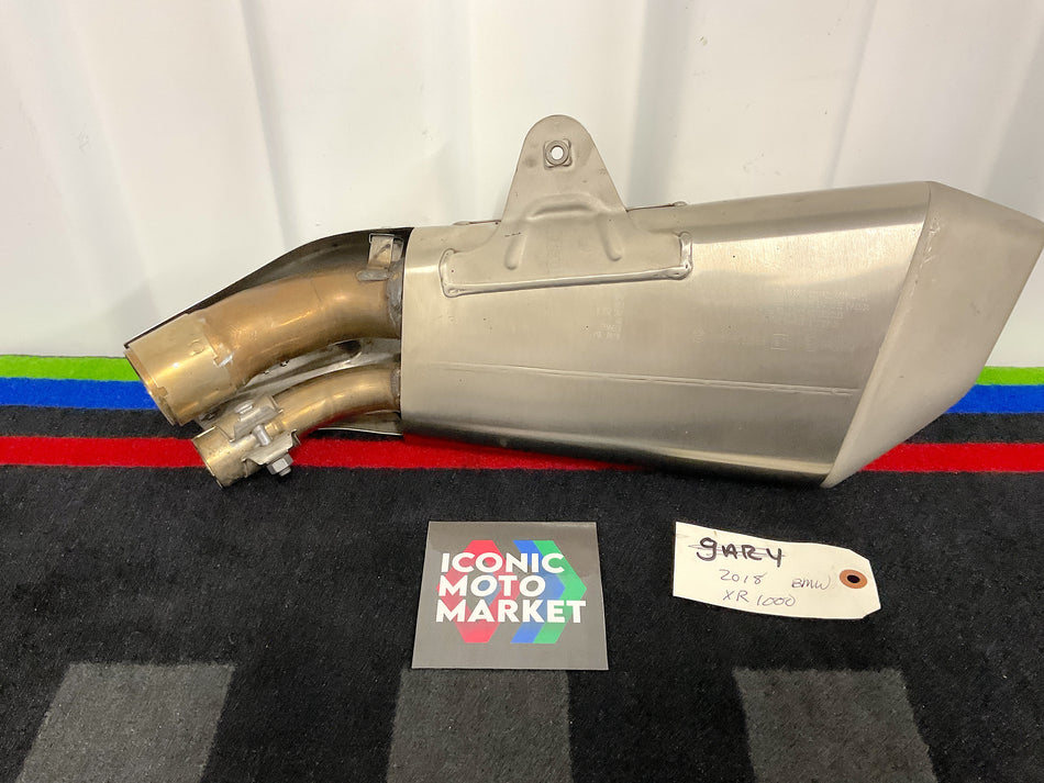 BMW S1000 XR (2014-2019). Muffler w/ Heat Shield. (OEM) #18518552568