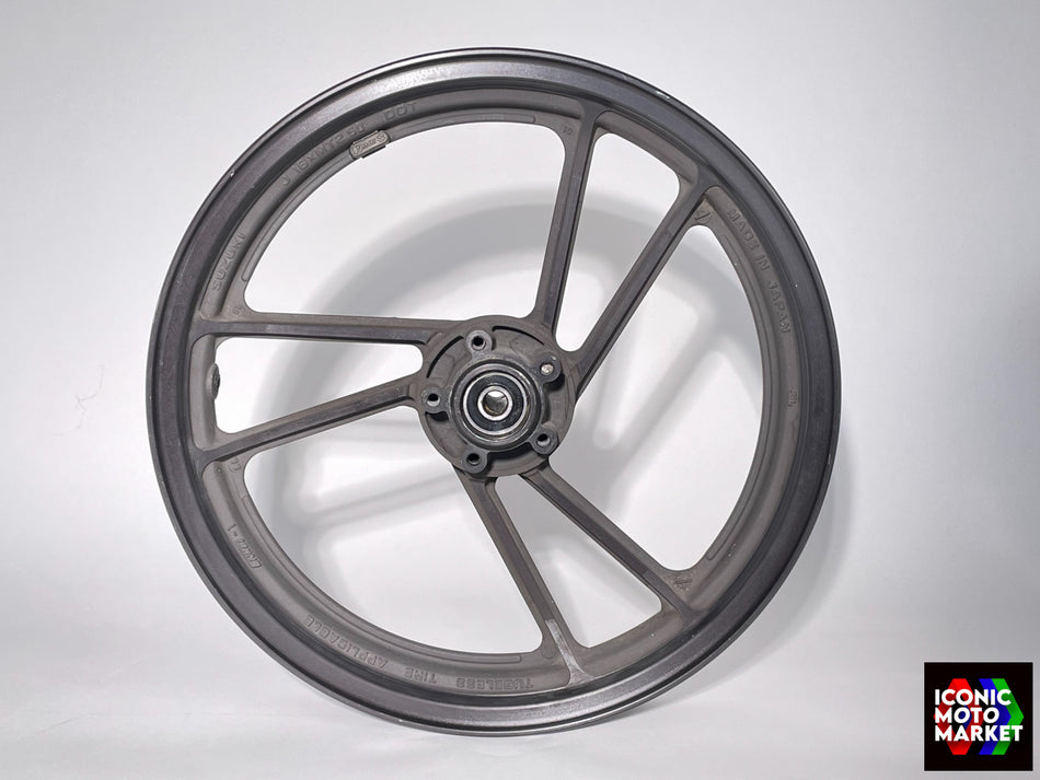 Suzuki RG500 (1985-1987) Front Wheel - 2.5 x 16”, Black. (OEM) #54111-20A10-19D