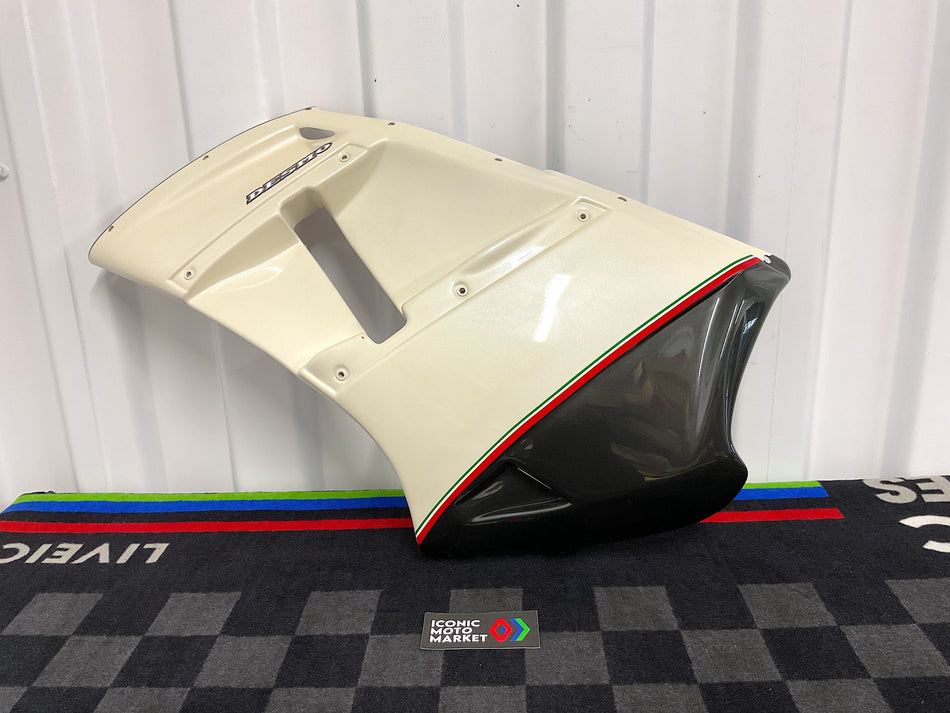 Ducati 750 Paso (1986-1990). Fairing, Left-Side Panel. (OEM) #037099782