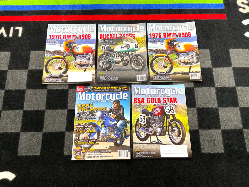 Collection of 5 Motorcycle Magazines - Motorcycle Classics. #MC_5F