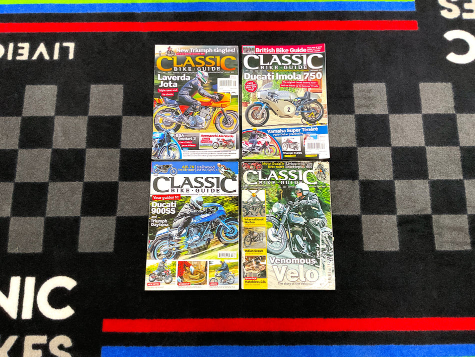 Collection of 4 Motorcycle Magazines - Classic Bike Guide. #CBG_4H