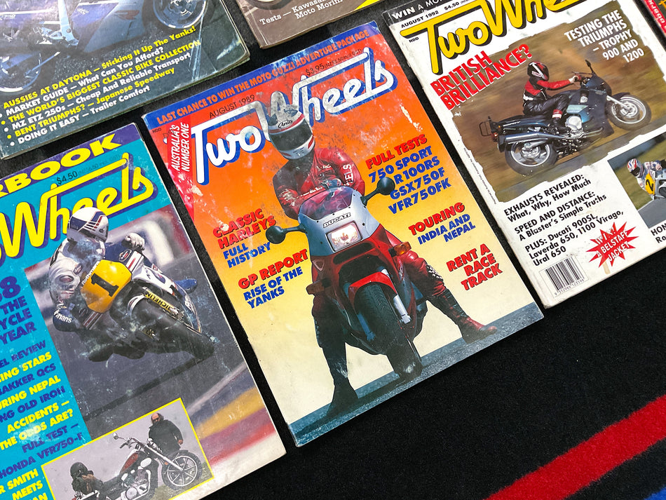 Collection of 9 Motorcycle Magazines - Two Wheels. #TWHLS_9K