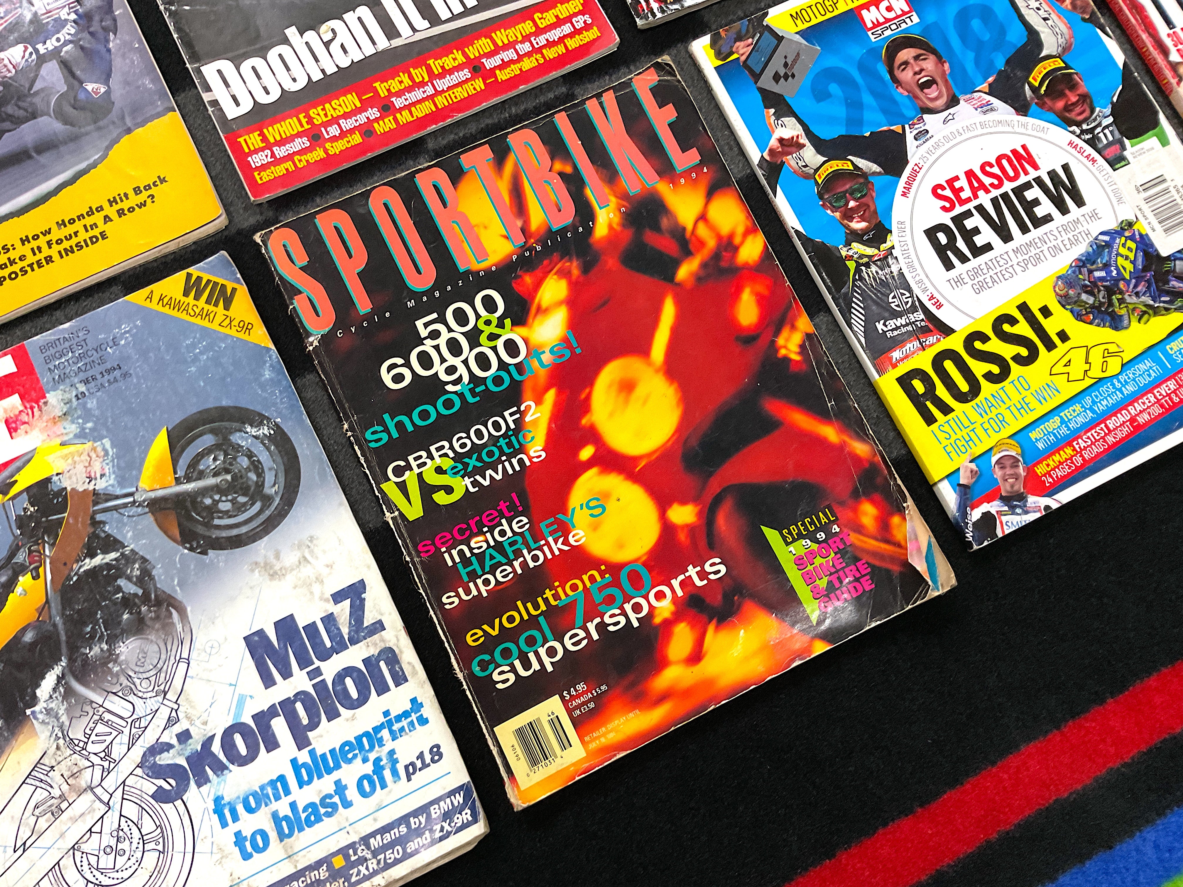 Collection of 8 Motorcycle Magazines - Numerous Titles. #VAR_8M