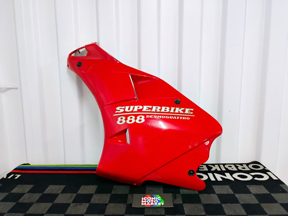 Ducati 888 (1991-1994) Left-hand Fairing (Red) (Good condition) (OEM) #48010291BA