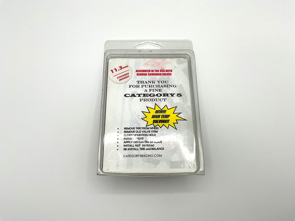 Tire Valve Stems - 2 Pack. High-Temp, Genuine Shrader Valves. New-in-Box. #VALV_CAT5