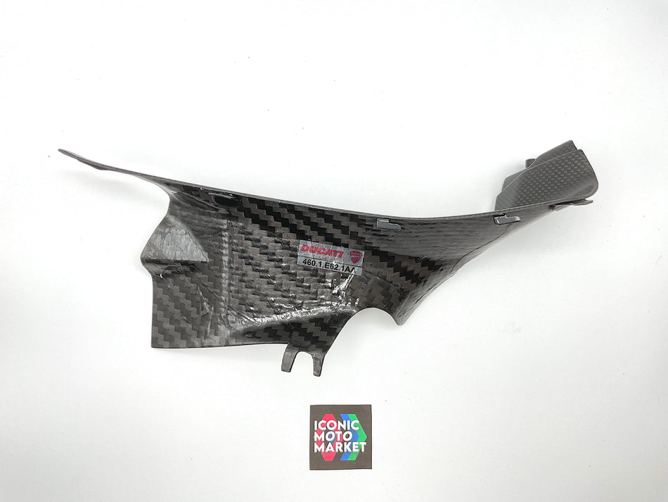Ducati Panigale 1199, 1299, Superleggera. Carbon Fiber, Left-Side Fairing Panel. (OEM) #4601E621AA