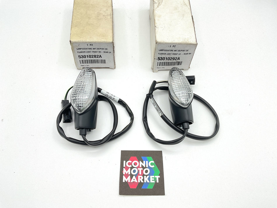Ducati Panigale, Monster. Rear RH/LH Turn Signal Lights Set. New-in-Box. (OEM) #53010292A_53010282A