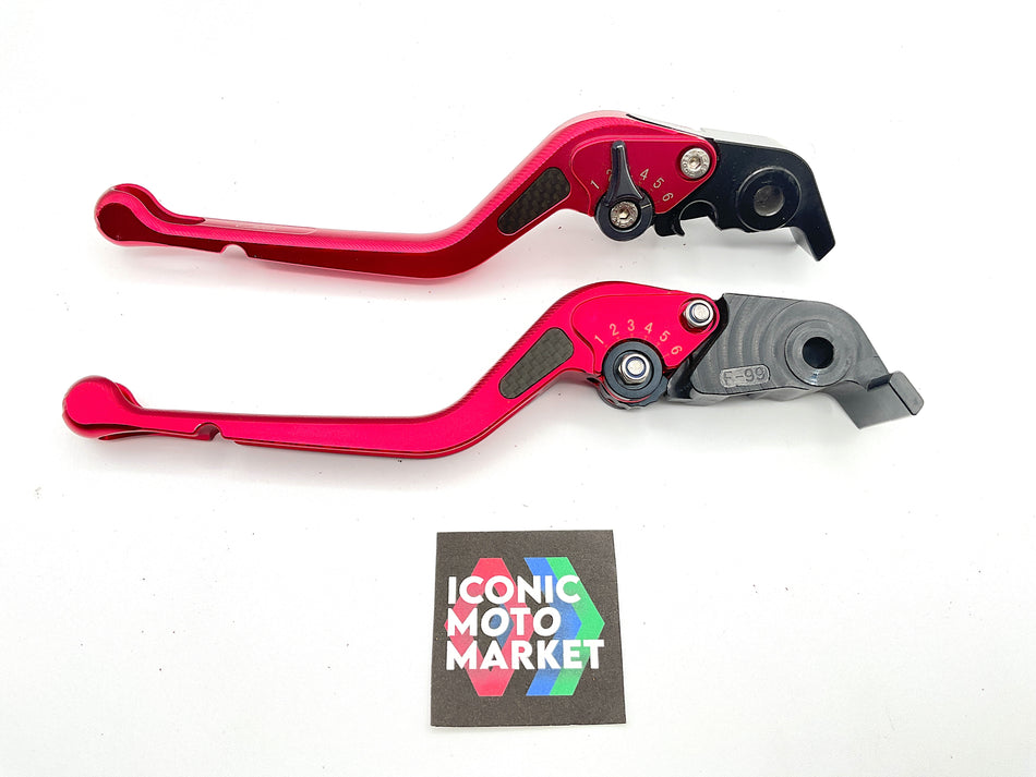 Strada 7 Racing ~ 3D Long CNC Adjustable Brake/Clutch Levers Set. #S7R.ML.CL.1001-963