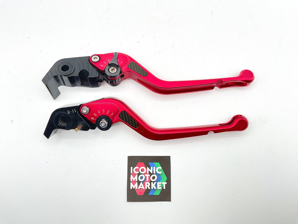 Strada 7 Racing ~ 3D Long CNC Adjustable Brake/Clutch Levers Set. #S7R.ML.CL.1001-963