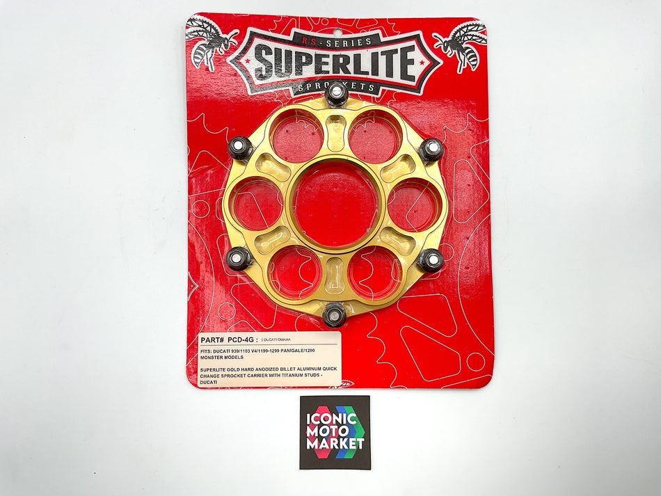 Ducati Panigale, Monster. Superlite - Billet Alum. Quick-Change Sprocket Carrier. New. #PCD-4G