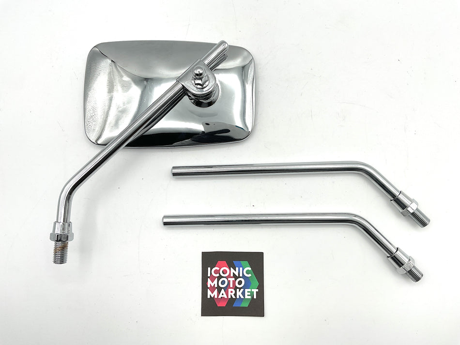 Triumph Vintage Supply - Univ. Fitment, Left-Side Mirror w/ 3x Stems. New-in-Box. #06-4102T