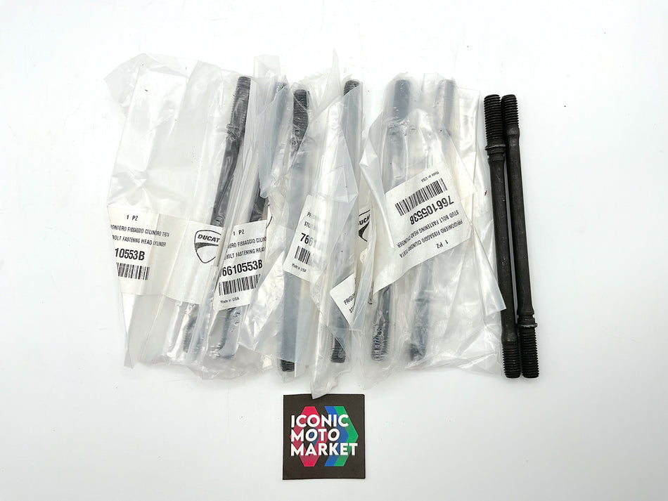 Ducati Streetfighter, Hypermotard, Monster - Stud Bolt, Fastening Head Cylinder. New. (OEM) #76610553B