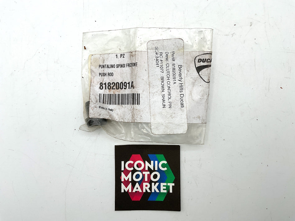 Ducati 1198, 1098, 999, MH900e - Clutch Push Rod. New-in-Package. (OEM) #81820091A
