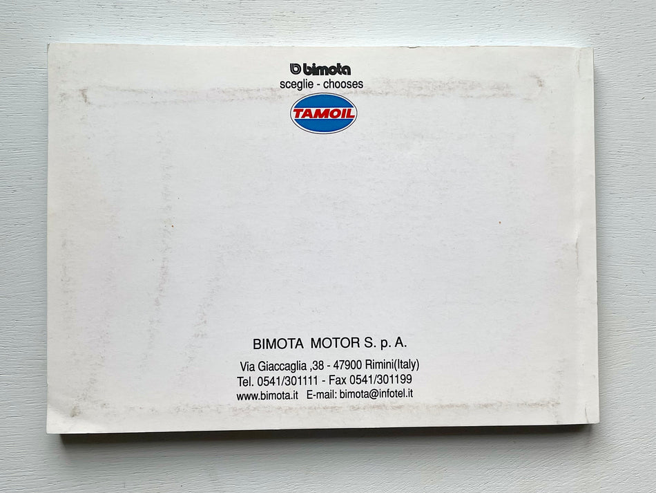 Bimota SB8R (1999-2000). Official Owner's Manual. (OEM) #SB8R_SMIC