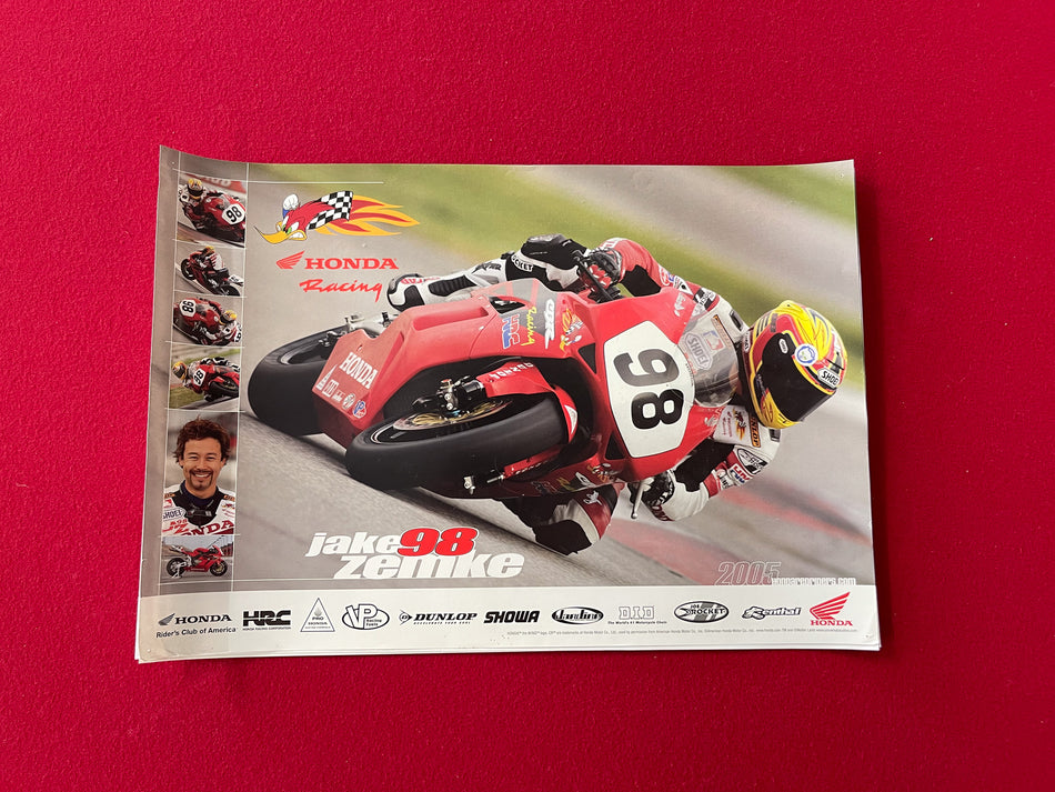 Team Honda Poster - Jake Zemke - 14" x 21"