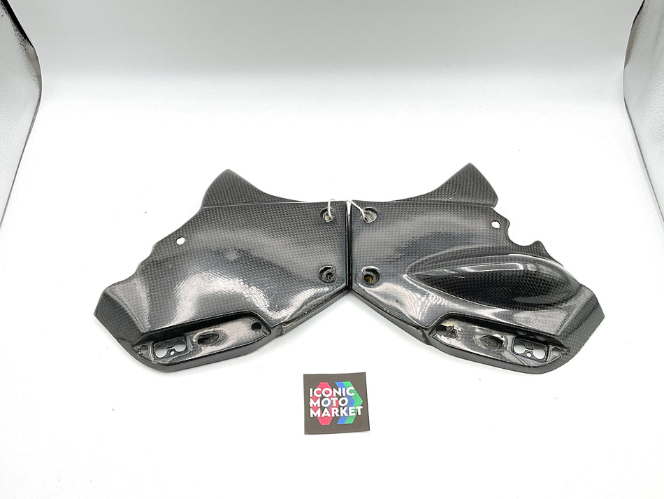 MV Agusta F4 1000, 750 (2000-2004) Carbon Fiber, Upper Dash Gauge Trim Covers. #CF_TRIM01