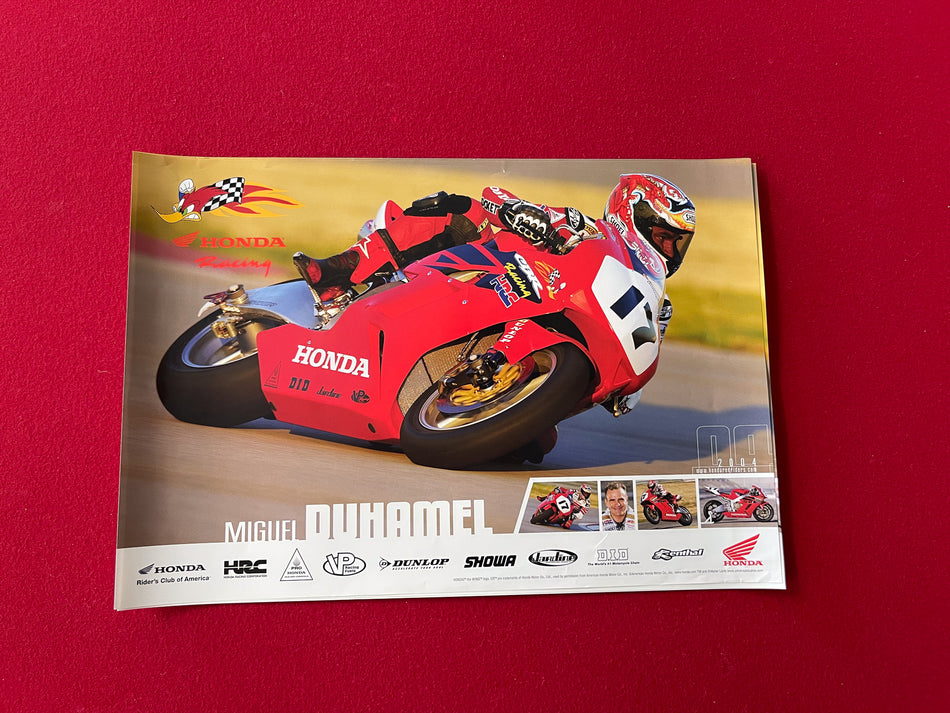 Team Honda Poster - Miguel Duhamel - 14" x 21"