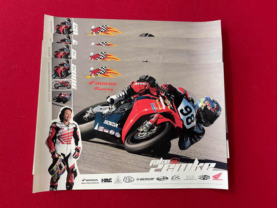 Team Honda Poster - Jake Zemke - 14" x 20"