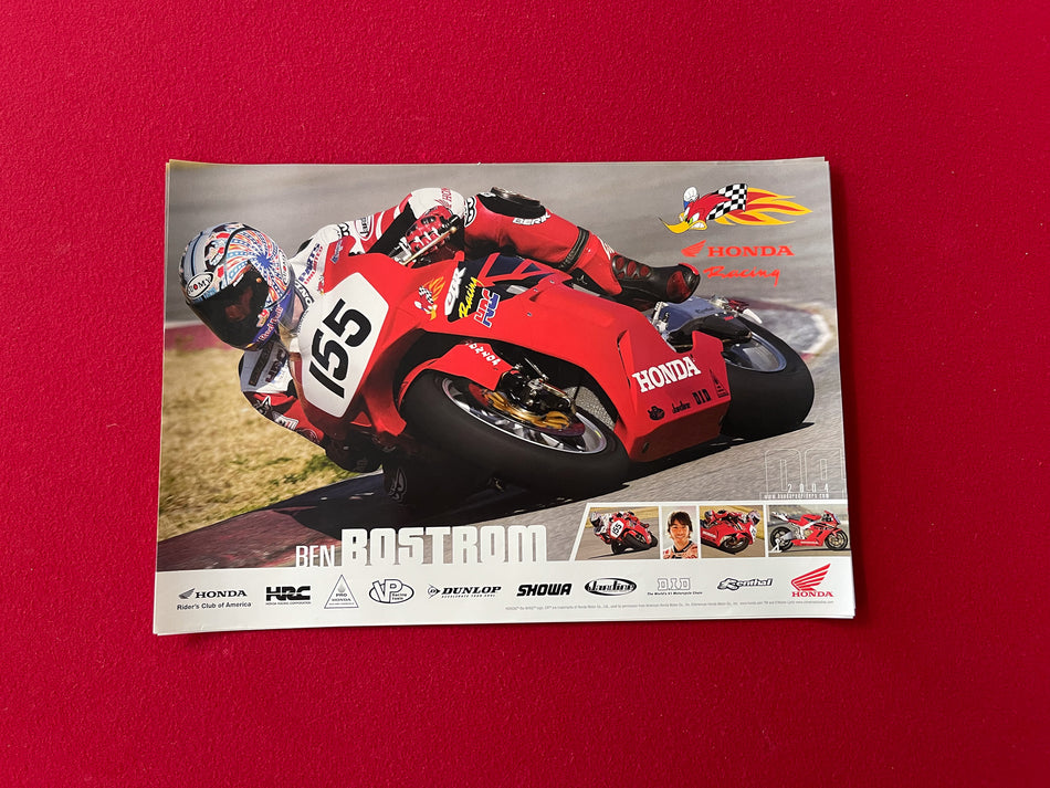 Team Honda Poster - Ben Bostrom - 14" x 20"