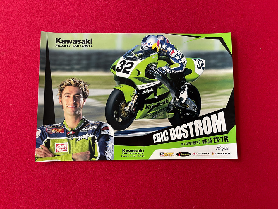 Team Kawasaki Poster - Eric Bostrom - 13 x 21