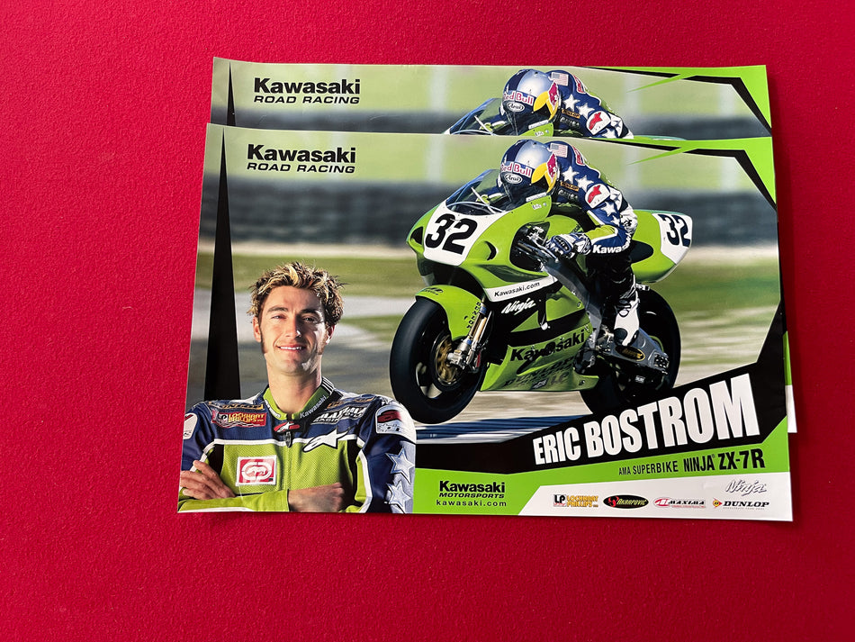 Team Kawasaki Poster - Eric Bostrom - 13 x 21