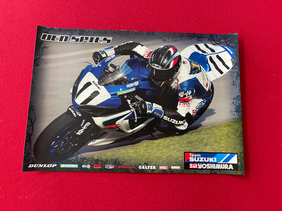 Team Suzuki Poster - Ben Spies - 13" x 20"