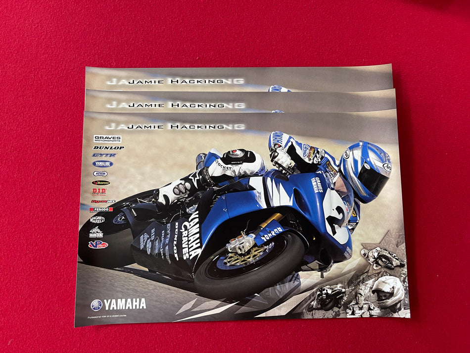 Team Yamaha Poster - Jamie Hacking - 12" x 18" (2)