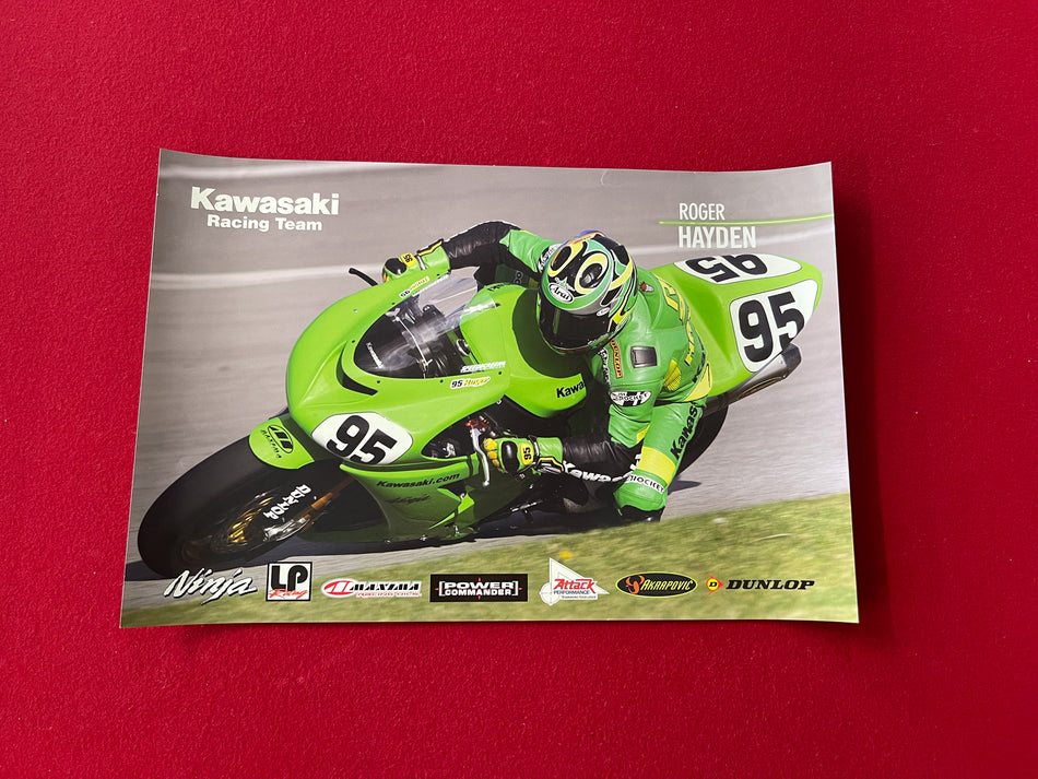 Team Kawasaki Poster - Roger Hayden -  13" x 20"