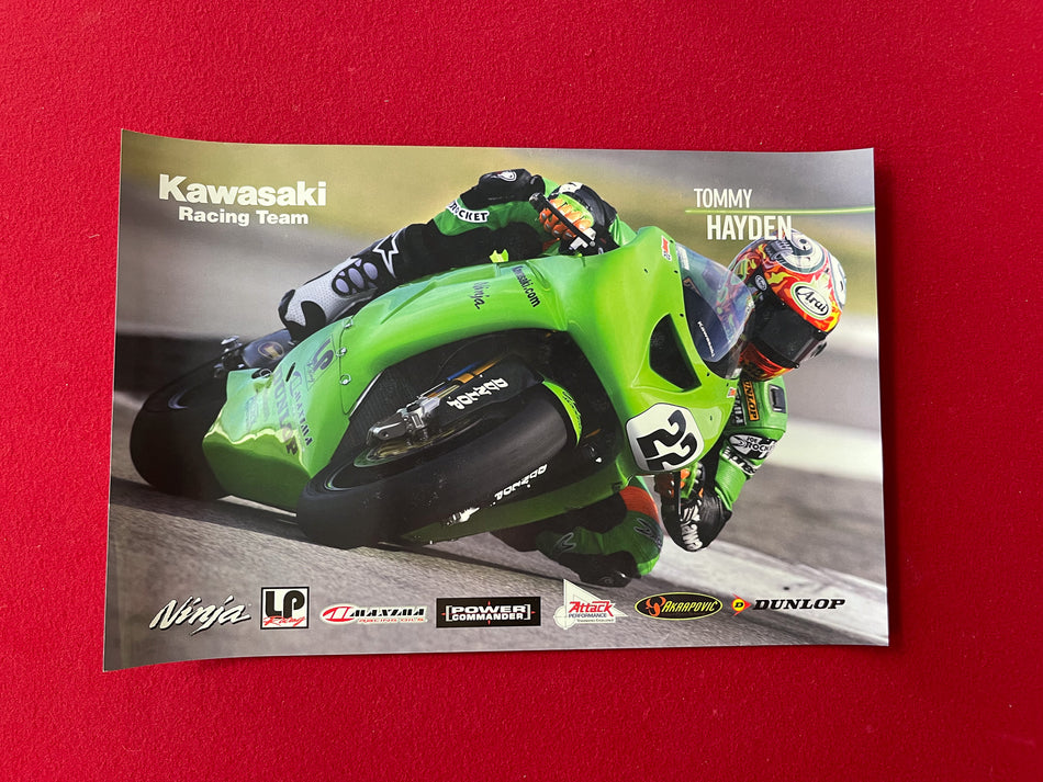 Team Kawasaki Poster - Tommy Hayden -  13" x 19"