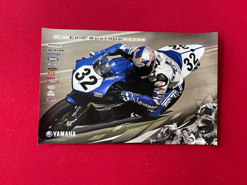 Team Yamaha Poster - Eric Bostrom - 12" x 18"