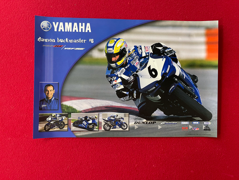 Team Yamaha Poster - Damon Buckmaster - 12" x 18"