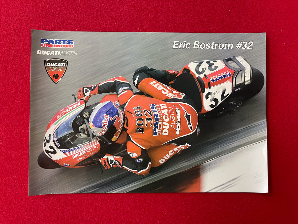 Team  Ducati Poster - Eric Bostrom - 14" x 20"