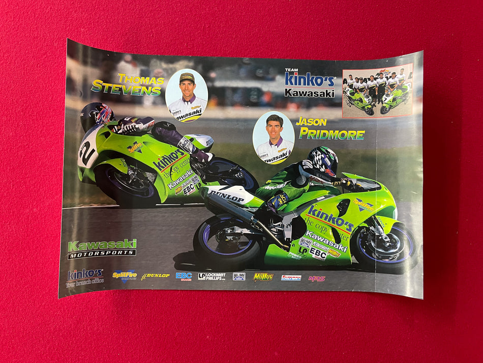 Team kawasaki Poster -  Pridemore / Stevens - 14" x 20"