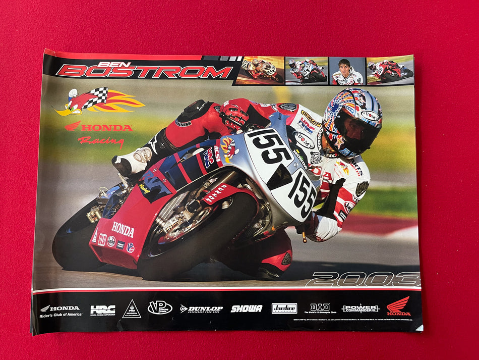 Team Honda Poster - Ben Bostrom