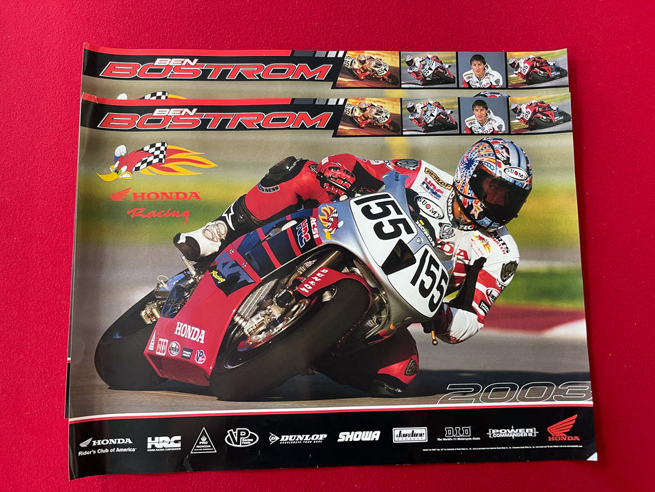 Team Honda Poster - Ben Bostrom