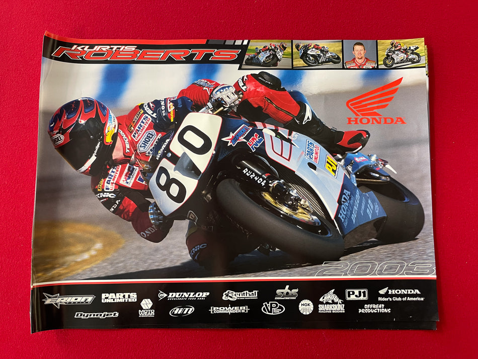 Team Honda Poster - Kurtis Roberts