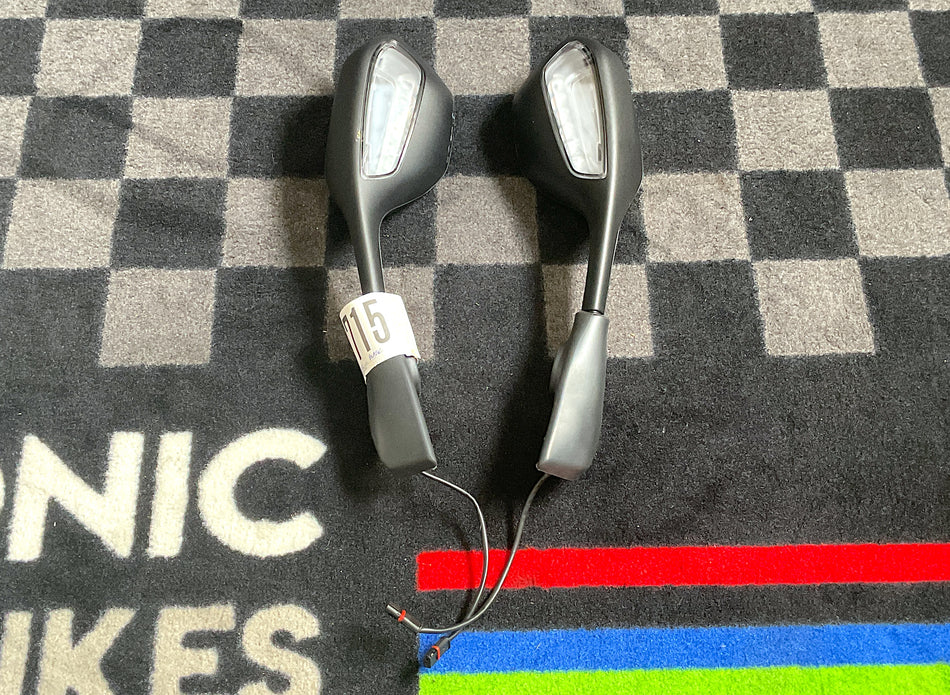 BMW M1000RR (2024) Mirrors, w/ Integrated Turn-Signals. Set. (OEM) #51167924986