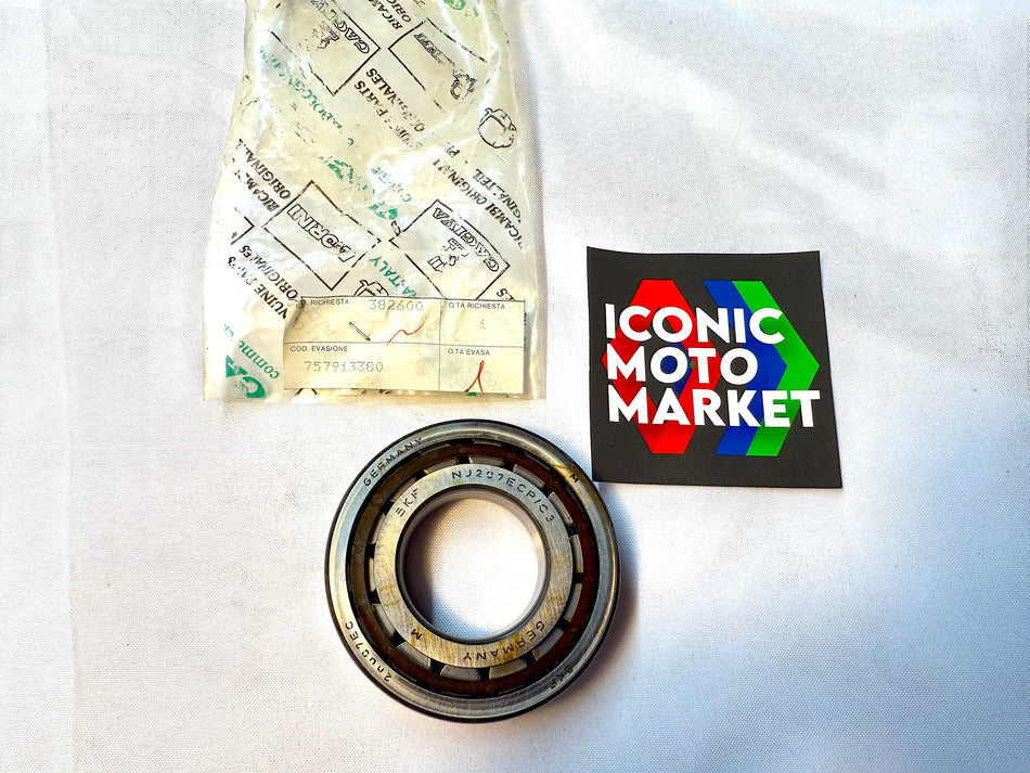 Ducati  851 (1987-1992) 888 SP5 (1993). Bearing, for Crankshaft. New-in-Package. (OEM) #757913380