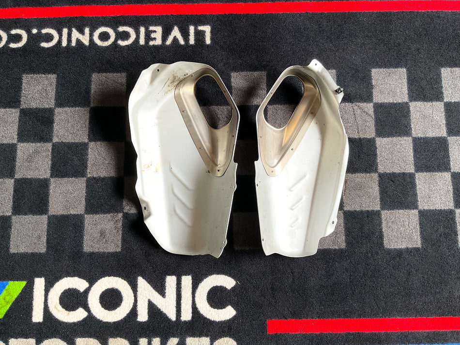Ducati Panigale V4 (2018-2024) Lower Exhaust Heat Shield - L&R Set. (OEM) #57414322A_2