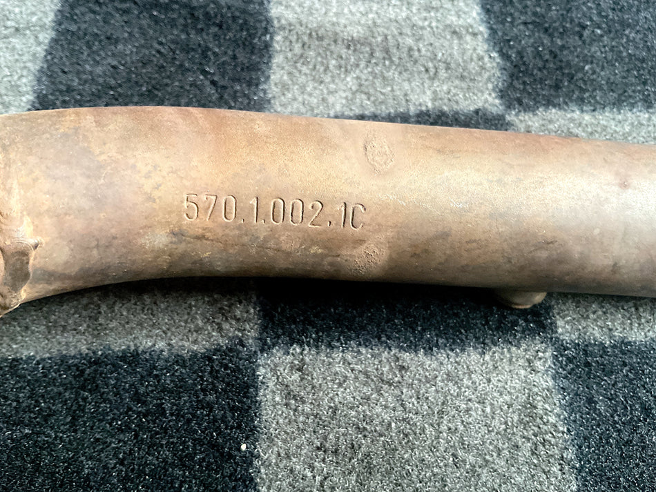 Ducati 888, 851 - Horizontal Exhaust Pipe. (OEM) #57010021C
